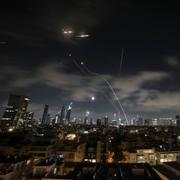 Israeliskt luftvärn över Tel Aviv.