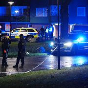 Arkivbild från en polisinsats i Alby i södra Stockholm.