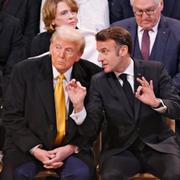 Donald Trump med Frankrikes president Emmanuel Macron, arkivbild från 6 december. 