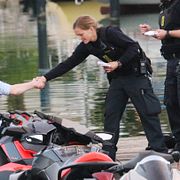 Polisinsatsen i samband med olyckan.