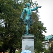 Staty över Karl XII i Stockholm/Greta Thunberg