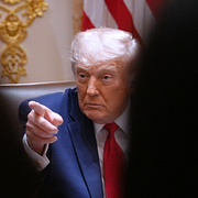 Regimvänlig demonstrant i Teheran/Donald Trump.