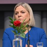 Magdalena Andersson på kongressen i Göteborg.