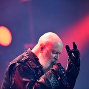  Det klassiska heavy metal-bandet Judas Priest med frontmannen Rob Halford från Birmingham på Festival stage på Sweden Rock Festival 2024. 