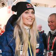 Lindsey Vonn i Åre efter tisdagens tävlingar