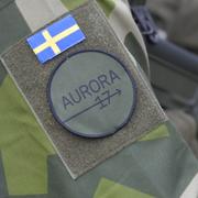 Soldater vid militärövningen Aurora 17. Arkivbild.