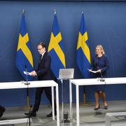 Per Bolund (MP), Mats Persson (L), Magdalena Andersson (S) och Emil Källström (C).