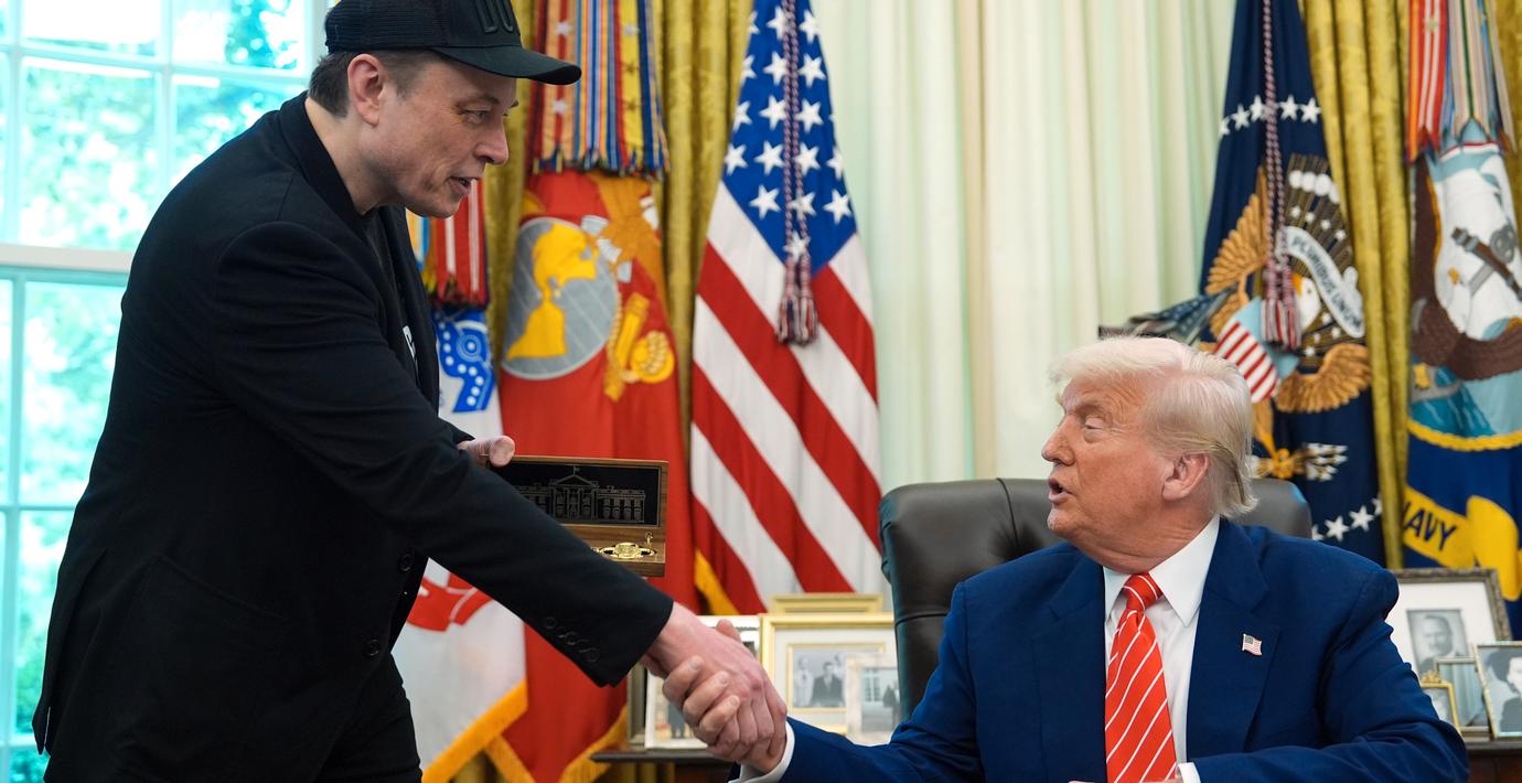 Musk och Trump. Arkivbild.