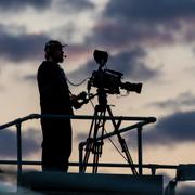 Illustrationsbild/Tv-fotograf. 