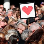 Söndagens manifestation för de drabbade vid terrorattentatet i Stockholm.