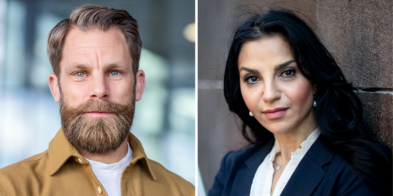 Ica Bankens Magnus Hjelmér och SPP:s Shoka Åhrman.