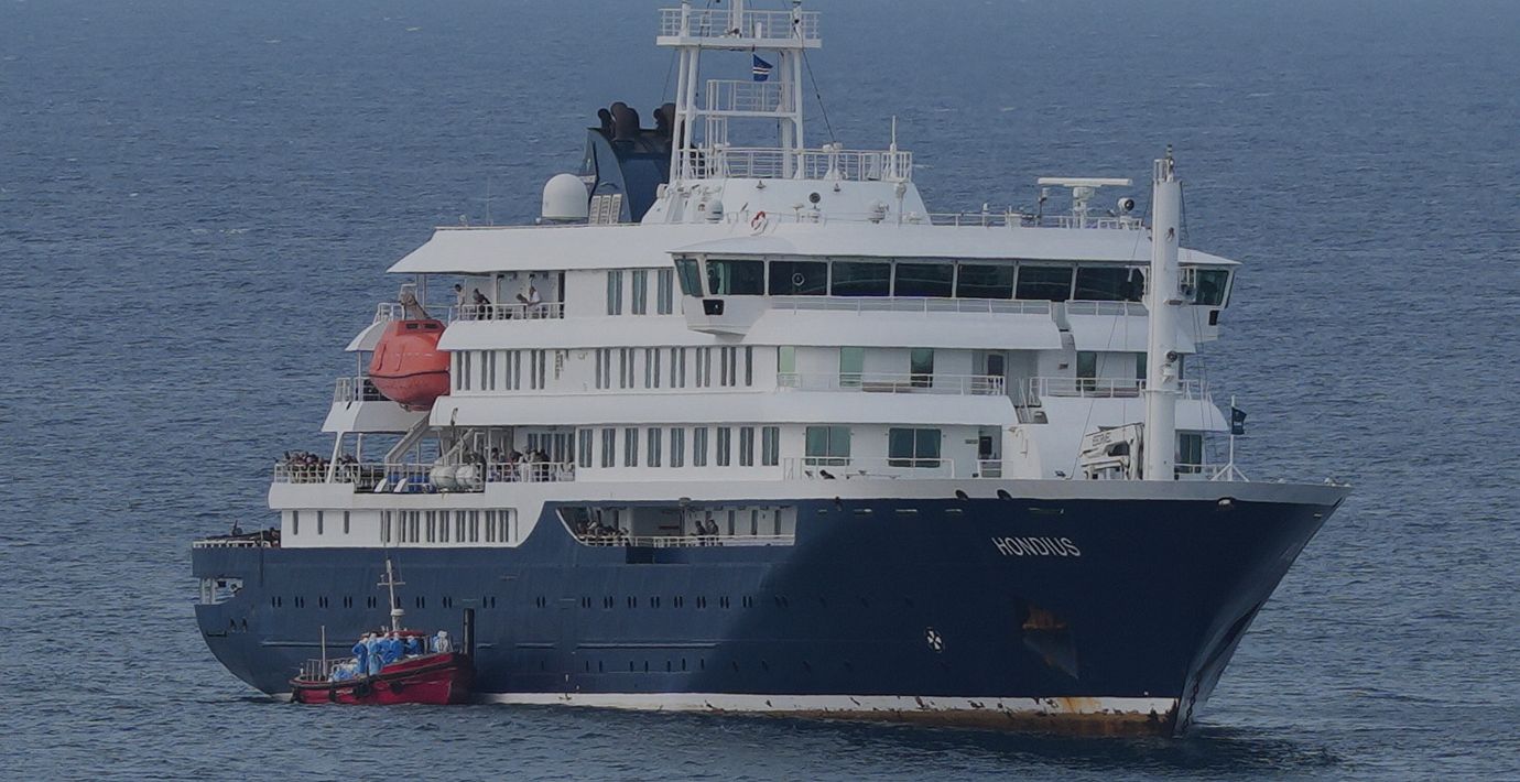 MV Hondius utanför Kap Verde.