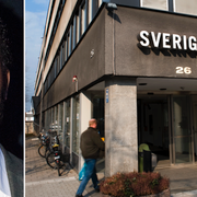 David Fjäll och SVT:s huvudkvarter i Stockholm.