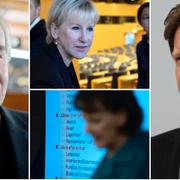 Arkivbilder:Jan Guillou, Margot Wallström, Annelie Nordström vid en Kommunal-presskonferens härom veckan och Erik Helmerson.