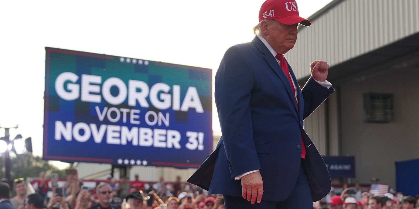 Donald Trump kampanjar i Georgia.
