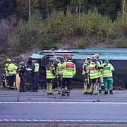 Räddningstjänsten på plats.