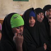 Tonåringar i Hargeisa, Somaliland, undervisas av FN om sina rättigheter, illustrationsbild. 16 februari 2014.