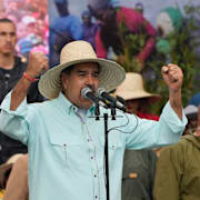 President Nicolas Maduro speaks during a rally marking the anniversary of the Battle of Santa Ines, which took place during Venezuela's 19th-century Federal War, in Caracas, Venezuela, Wednesday, Dec. 10, 2025. (AP Photo/Ariana Cubillos)  XJO222