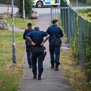 Bild från polisinsatsen. 