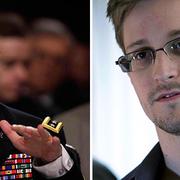 NSA-chefen Keith Alexander och läckan Edward Snowden.
