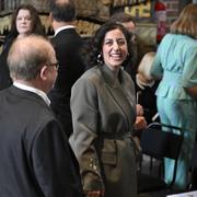 Liberalernas partiledare Simona Mohamsson vid gudstjänsten i Storkyrkan.