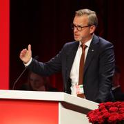 Inrikesminister Mikael Damberg håller tal under Socialdemokraternas kongress.