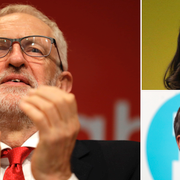 Jeremy Corbyn, Jo Swinson och Nigel Farage.