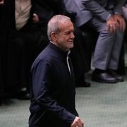 Arkvibild på Masoud Pezeshkian.