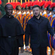 Zelenskyj träffade påven i Vatikanen på tisdagen.