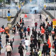 Protester mot regeringen i Bangkok i fjol.