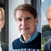 SEB:s Robert Bergquist säger nej till euron. Finansmannen Christer Gardell och Gunnar Hökmark (M) säger ja.