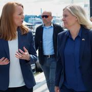 Statsminister Magdalena Andersson (S) och C-ledaren Annie Lööf (C). Arkivbild.