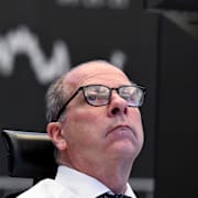 Investerare på Frankfurtbörsen. Illustrationsbild.