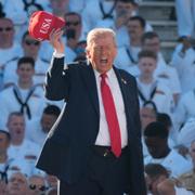 President Donald Trump under söndagen.