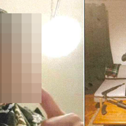 Vapnen som den misstänkte mannen poserar med fick han av polisen, dessa var obrukbara.