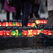 Ljuständning på Förintelsens minnesdag 2020 arrangerad av Forum för levande historia.