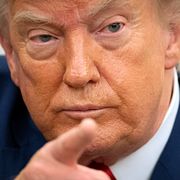 Donald Trump i Vita huset under tisdagen. 