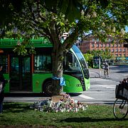Minnesplats för den 15-åriga flicka som dog när hon blev påkörd av en bil i centrala Malmö.