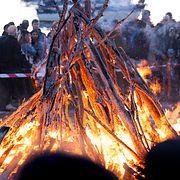 Arkivbild på en majbrasa i Stockholm.