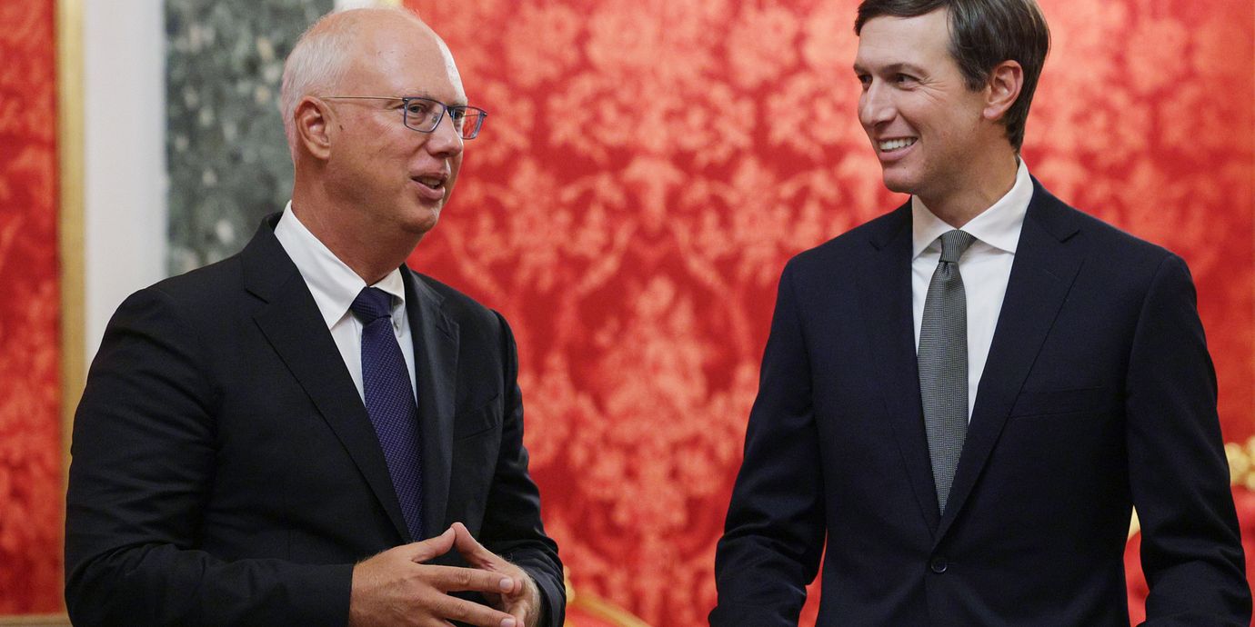 Kirill Dmitrijev och Jared Kushner i samband med ett möte i Moskva tidigare i höstas.