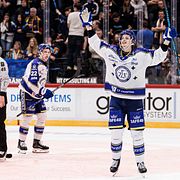 Leksands Anton Johansson jublar.