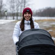 Charlotte Kalla med sonen Alvin. Arkivbild.