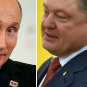 Rysslands president Vladimir Putin, Ukrainas Petro Porosjenko och piloten Nadiya Savtjenko.