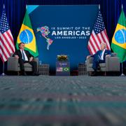 Jair Bolsonaro och Joe Biden i Los Angeles.