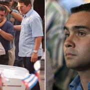 Elian Gonzalez då han återförenades med sin far 28 juni, 2000, samt på firandet av Fidel Castros 90-årsdag, 13 augusti, 2016.