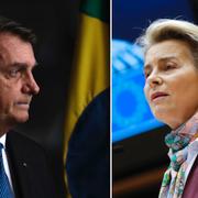 Jair Bolsonaro och Ursula von der Leyen, EU-kommissionens ordförande. 