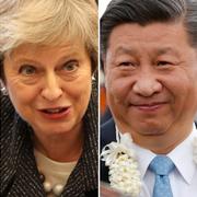 Från vänster: Vladimir Putin, Theresa May, Xi Jinping, Donald Trump