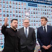 Under lördagen träffade Ukrainas Volodymyr Zelenskyj bland andra Storbritanniens Keir Starmer och Frankrikes Emmanuel Macron.