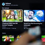 Några av Youtube-filmerna på Jimmy “Mr Beast” Donaldsons konto.