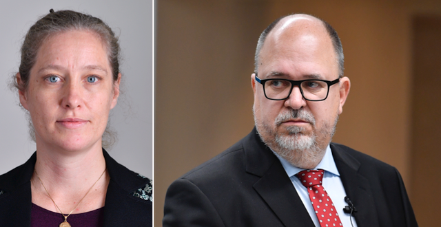 Amanda Palmstierna (MP) och Karl-Petter Thorwaldsson (S). TT